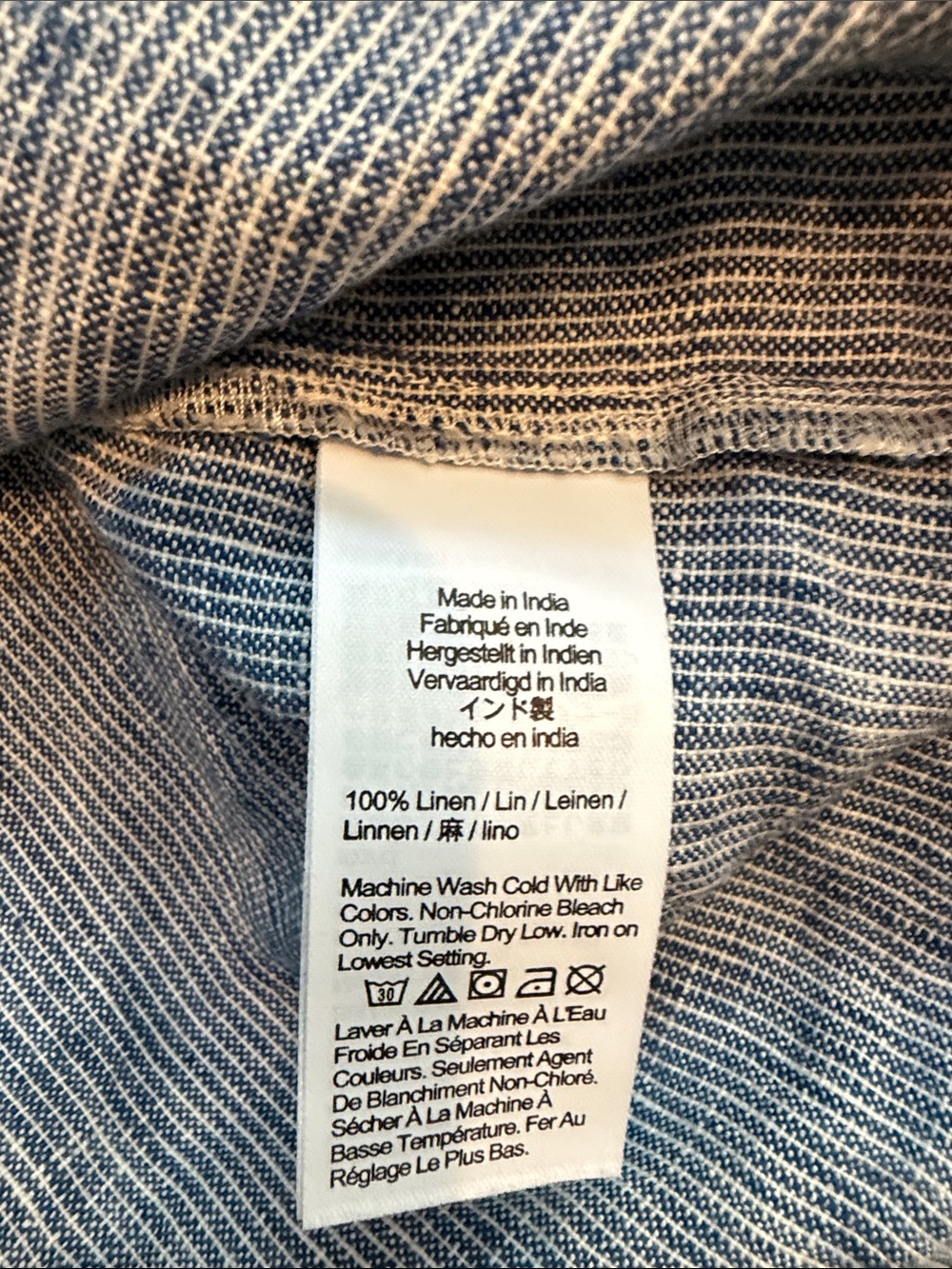 J. Crew Girls Linen Chambray Blue Ruffle Sleeve Top & Pants Set XL 12-14 - Picture 5 of 5